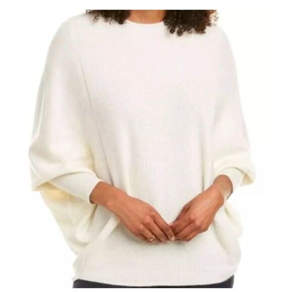 McLaughlin Rudd Cashmere Sweater Large Cream Dolman Sleeves NWOT - Picture 1 of 9